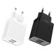 C51A Dual USB EU Plug Wall Smart USB Charger for Samsung Huawei