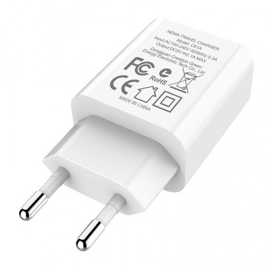 C61A 2.1A EU Plug Smart USB Charger for Samsung for iPhone Huawei