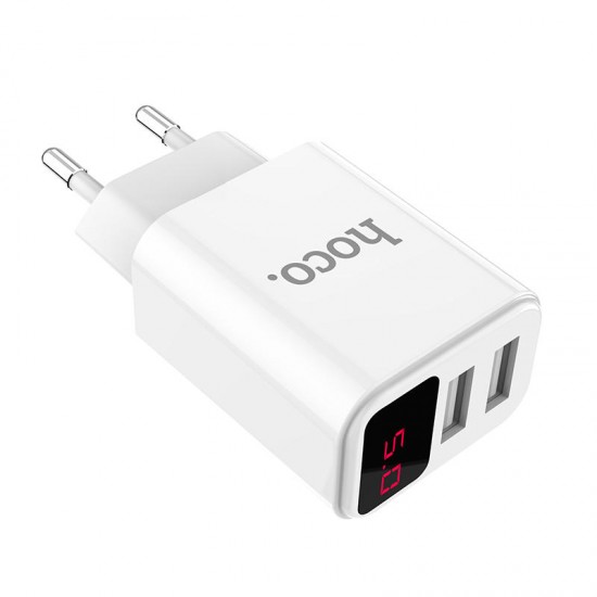 C63A EU Plug Smart USB Charger With Digital Display for Samsung for iPhone