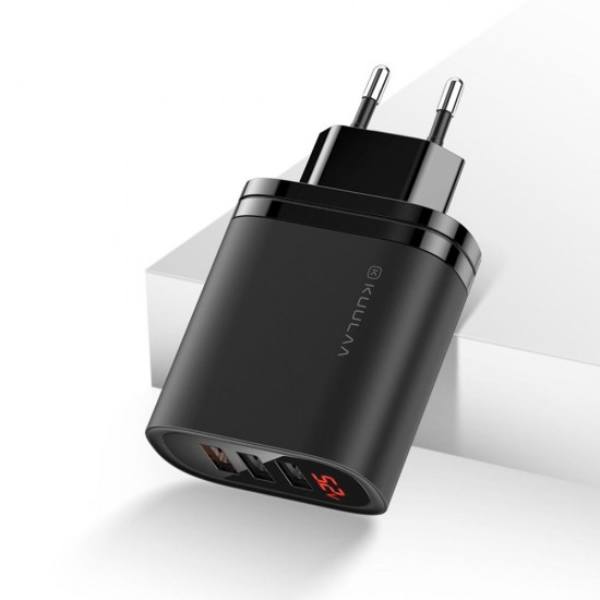 18W 3 USB QC3.0 Digital Display Fast Charging USB Charger Adapter For iPhone XS XR 11 Pro Oneplus 7T Pro Huawei P30 Pro Xiaomi Mi9 9Pro 5G 18W 3 USB QC3.0 Digital Display Fast Charging USB Charger Adapter For iPhone XS XR 11 Pro Oneplus 7T Pro Huawei P30 Pro Xiaomi Mi9 9Pro 5G