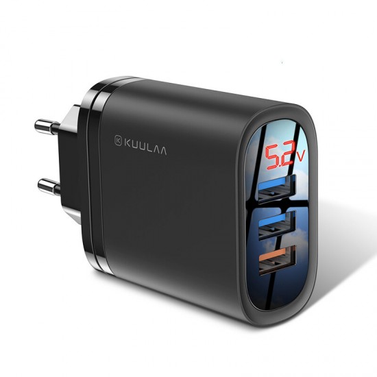 18W 3 USB QC3.0 Digital Display Fast Charging USB Charger Adapter For iPhone XS XR 11 Pro Oneplus 7T Pro Huawei P30 Pro Xiaomi Mi9 9Pro 5G 18W 3 USB QC3.0 Digital Display Fast Charging USB Charger Adapter For iPhone XS XR 11 Pro Oneplus 7T Pro Huawei P30 Pro Xiaomi Mi9 9Pro 5G