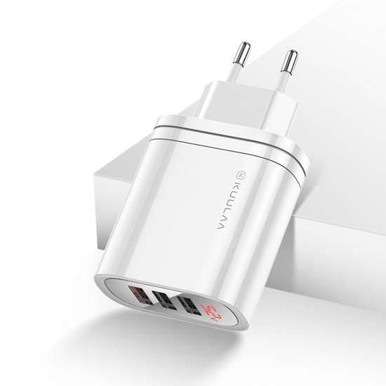 18W 3 USB QC3.0 Digital Display Fast Charging USB Charger Adapter For iPhone XS XR 11 Pro Oneplus 7T Pro Huawei P30 Pro Xiaomi Mi9 9Pro 5G 18W 3 USB QC3.0 Digital Display Fast Charging USB Charger Adapter For iPhone XS XR 11 Pro Oneplus 7T Pro Huawei P30 Pro Xiaomi Mi9 9Pro 5G