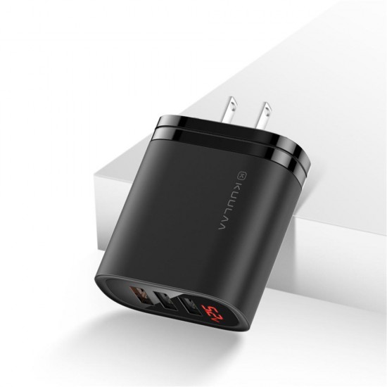 18W 3 USB QC3.0 Digital Display Fast Charging USB Charger Adapter For iPhone XS XR 11 Pro Oneplus 7T Pro Huawei P30 Pro Xiaomi Mi9 9Pro 5G 18W 3 USB QC3.0 Digital Display Fast Charging USB Charger Adapter For iPhone XS XR 11 Pro Oneplus 7T Pro Huawei P30 Pro Xiaomi Mi9 9Pro 5G