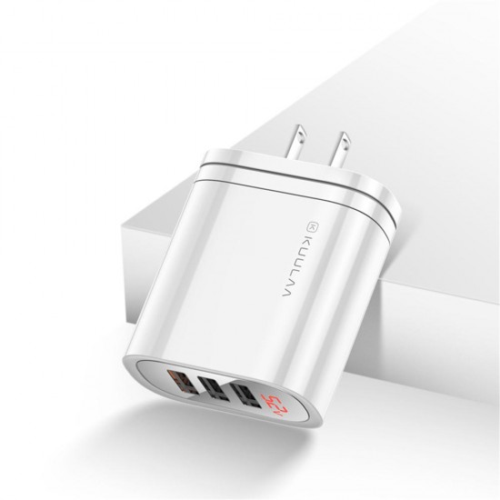 18W 3 USB QC3.0 Digital Display Fast Charging USB Charger Adapter For iPhone XS XR 11 Pro Oneplus 7T Pro Huawei P30 Pro Xiaomi Mi9 9Pro 5G 18W 3 USB QC3.0 Digital Display Fast Charging USB Charger Adapter For iPhone XS XR 11 Pro Oneplus 7T Pro Huawei P30 Pro Xiaomi Mi9 9Pro 5G