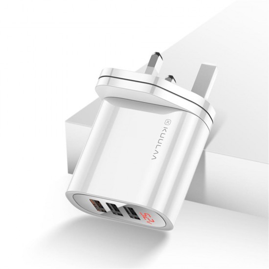 18W 3 USB QC3.0 Digital Display Fast Charging USB Charger Adapter For iPhone XS XR 11 Pro Oneplus 7T Pro Huawei P30 Pro Xiaomi Mi9 9Pro 5G 18W 3 USB QC3.0 Digital Display Fast Charging USB Charger Adapter For iPhone XS XR 11 Pro Oneplus 7T Pro Huawei P30 Pro Xiaomi Mi9 9Pro 5G