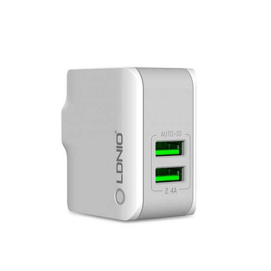 2.4A Fast Charging Type-C Dual USB Port European Regulations Travel Home Wall Charger Detachable Plug For iPhone X XS HUAWEI P30 Mi9 S10 S10+