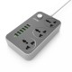 5V 3.4A 3 International Power Socket 6 USB Port 6.56ft/2m EU Plug Charging Socket