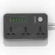 5V 3.4A 3 International Power Socket 6 USB Port 6.56ft/2m EU Plug Charging Socket
