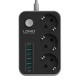 5V 3.4A Desktop 3 Power Socket 6 USB Port 5.24ft/1.6m EU Plug Charging Socket 5V 3.4A Desktop 3 Power Socket 6 USB Port 5.24ft/1.6m EU Plug Charging Socket