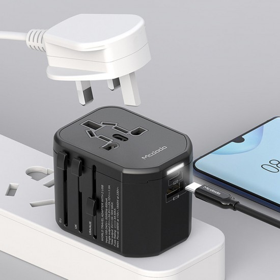 2 In 1 PD3.0 QC3.0 USB Charger + 2000W Hub Universal Travel Adapter Conversion Charger For iPhone XS 11 Pro SE 2020 MI10 Note 9S S20 S20+