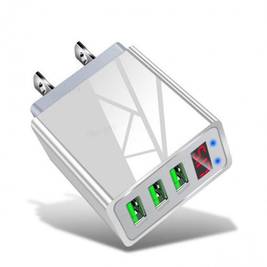 3.1A LED Display 3 Ports Fast Charging Smart USB Universal Wall Charger EU US UK Plug for iPhone 11 Pro Max for Samsung S10 K30 Tablet LG 3.1A LED Display 3 Ports Fast Charging Smart USB Universal Wall Charger EU US UK Plug for iPhone 11 Pro Max for Samsung S10 K30 Tablet LG