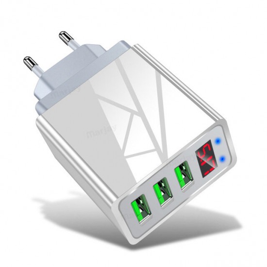3.1A LED Display 3 Ports Fast Charging Smart USB Universal Wall Charger EU US UK Plug for iPhone 11 Pro Max for Samsung S10 K30 Tablet LG 3.1A LED Display 3 Ports Fast Charging Smart USB Universal Wall Charger EU US UK Plug for iPhone 11 Pro Max for Samsung S10 K30 Tablet LG