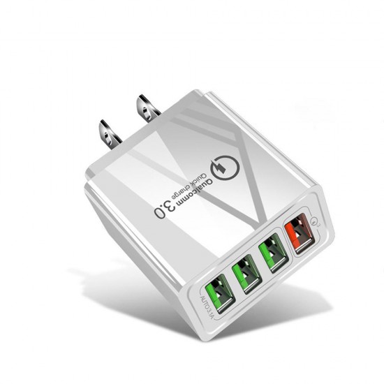 4 USB QC3.0 3A Fast Charging Smart USB Charger Adapter For iPhone XS 11 Pro Huawei P30 Pro Mate 30 5G 9Pro S10+ Note 10 5G 4 USB QC3.0 3A Fast Charging Smart USB Charger Adapter For iPhone XS 11 Pro Huawei P30 Pro Mate 30 5G 9Pro S10+ Note 10 5G