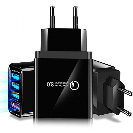 4 USB QC3.0 3A Fast Charging Smart USB Charger Adapter For iPhone XS 11 Pro Huawei P30 Pro Mate 30 5G 9Pro S10+ Note 10 5G 4 USB QC3.0 3A Fast Charging Smart USB Charger Adapter For iPhone XS 11 Pro Huawei P30 Pro Mate 30 5G 9Pro S10+ Note 10 5G