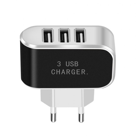 3.1A 3 USB Ports Fast Charging Charger EU Plug Adapter For iPhone X Xs XR Max HUAWEI P30 Xiaomi Mi8 Mi9 Pocophone S9 Note S10 S10+