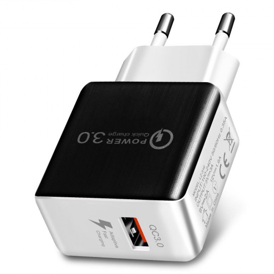 EU Plug QC3.0 Fast Charge USB Charger Wall USB Power Adapter for Samsung Huawei