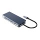 WB-6RJ 100W Type-C 6-in-1 Transparent Hub Desktop Charging Dock Station for Samsung Macbook Pro SKUG18726