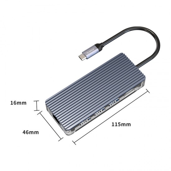 WB-6RJ 100W Type-C 6-in-1 Transparent Hub Desktop Charging Dock Station for Samsung Macbook Pro SKUG18726 WB-6RJ 100W Type-C 6-in-1 Transparent Hub Desktop Charging Dock Station for Samsung Macbook Pro SKUG18726