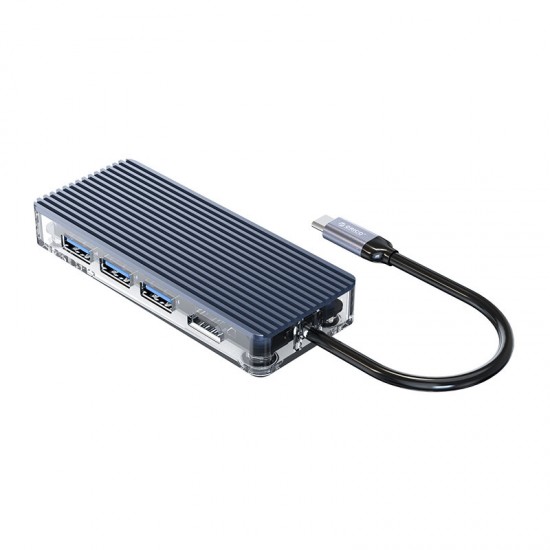 WB-7P 100W Type-C 7-in-1 Transparent Hub Desktop Charging Dock Station for Samsung Macbook Pro WB-7P 100W Type-C 7-in-1 Transparent Hub Desktop Charging Dock Station for Samsung Macbook Pro