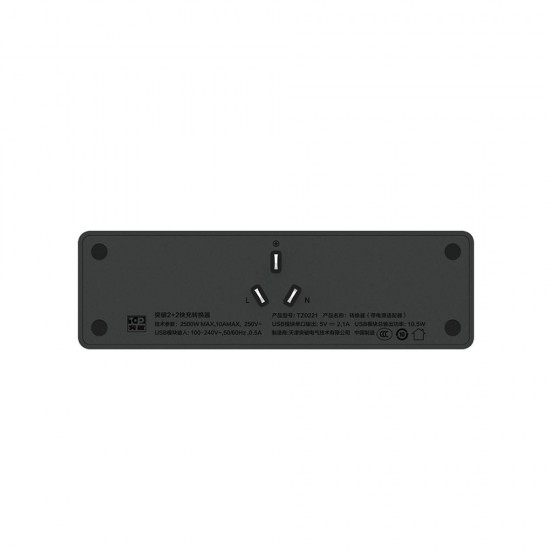 10A 2 USB Port Power Strip Converter Socket Portable Plug Adapter From Eco-system 10A 2 USB Port Power Strip Converter Socket Portable Plug Adapter From Eco-system