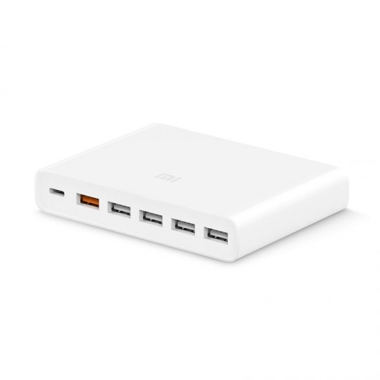USB-C 60W Charger Type-C & USB-A 6 Ports Output Dual QC 3.0 Quick Charger