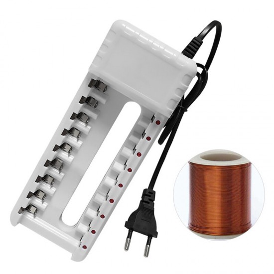 8 Slot Battery Charger No. 5 No. 7 AA/AAA Battery Charging Box 8 Section Smart Charging Stand 8 Slot Battery Charger No. 5 No. 7 AA/AAA Battery Charging Box 8 Section Smart Charging Stand