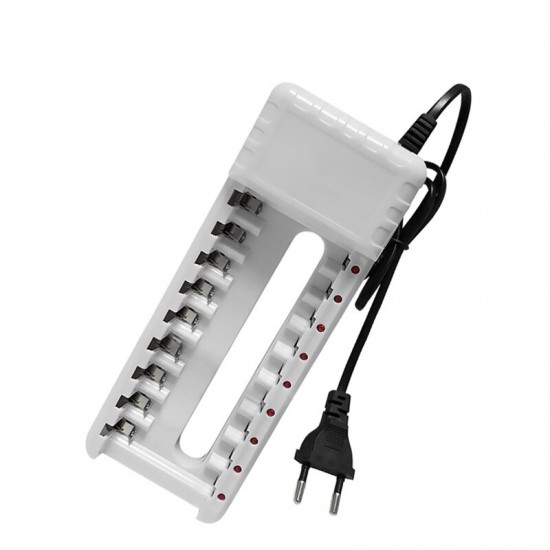 8 Slot Battery Charger No. 5 No. 7 AA/AAA Battery Charging Box 8 Section Smart Charging Stand