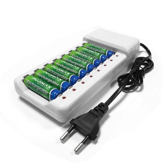 8 Slot Battery Charger No. 5 No. 7 AA/AAA Battery Charging Box 8 Section Smart Charging Stand 8 Slot Battery Charger No. 5 No. 7 AA/AAA Battery Charging Box 8 Section Smart Charging Stand