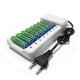 8 Slot Battery Charger No. 5 No. 7 AA/AAA Battery Charging Box 8 Section Smart Charging Stand 8 Slot Battery Charger No. 5 No. 7 AA/AAA Battery Charging Box 8 Section Smart Charging Stand