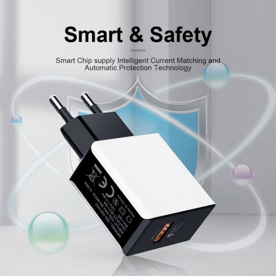 QC 3.0 USB Charger Fiber Drawing Wall Charger Adapter Fast Charging For Huawei P30 P40 Pro MI10 Note 9S S20+ Note 20