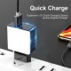 QC 3.0 USB Charger Fiber Drawing Wall Charger Adapter Fast Charging For Huawei P30 P40 Pro MI10 Note 9S S20+ Note 20