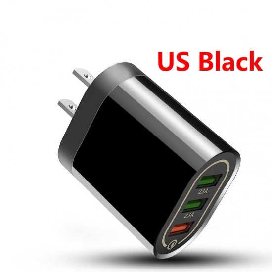 QG-CH03 3 USB Travel Wall Charger Adapter QC3.0 Fast Charging For iPhone XS 11Pro Huawei P30 P40 Pro MI10 Note 9S S20+ Note 20 QG-CH03 3 USB Travel Wall Charger Adapter QC3.0 Fast Charging For iPhone XS 11Pro Huawei P30 P40 Pro MI10 Note 9S S20+ Note 20