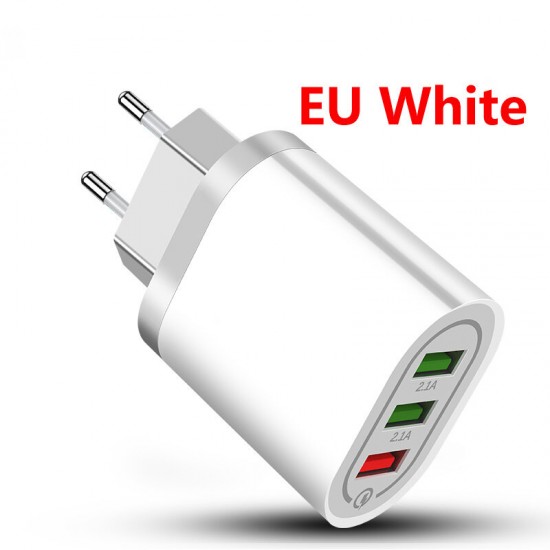 QG-CH03 3 USB Travel Wall Charger Adapter QC3.0 Fast Charging For iPhone XS 11Pro Huawei P30 P40 Pro MI10 Note 9S S20+ Note 20 QG-CH03 3 USB Travel Wall Charger Adapter QC3.0 Fast Charging For iPhone XS 11Pro Huawei P30 P40 Pro MI10 Note 9S S20+ Note 20