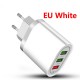 QG-CH03 3 USB Travel Wall Charger Adapter QC3.0 Fast Charging For iPhone XS 11Pro Huawei P30 P40 Pro MI10 Note 9S S20+ Note 20