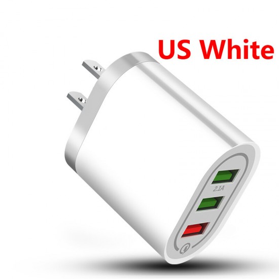 QG-CH03 3 USB Travel Wall Charger Adapter QC3.0 Fast Charging For iPhone XS 11Pro Huawei P30 P40 Pro MI10 Note 9S S20+ Note 20 QG-CH03 3 USB Travel Wall Charger Adapter QC3.0 Fast Charging For iPhone XS 11Pro Huawei P30 P40 Pro MI10 Note 9S S20+ Note 20