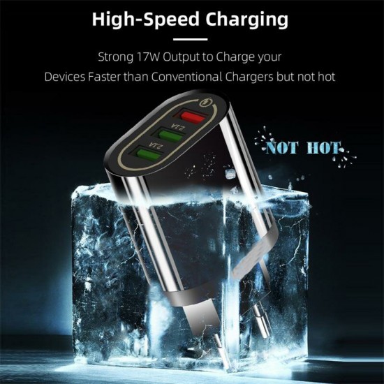 QG-CH03 3 USB Travel Wall Charger Adapter QC3.0 Fast Charging For iPhone XS 11Pro Huawei P30 P40 Pro MI10 Note 9S S20+ Note 20 QG-CH03 3 USB Travel Wall Charger Adapter QC3.0 Fast Charging For iPhone XS 11Pro Huawei P30 P40 Pro MI10 Note 9S S20+ Note 20