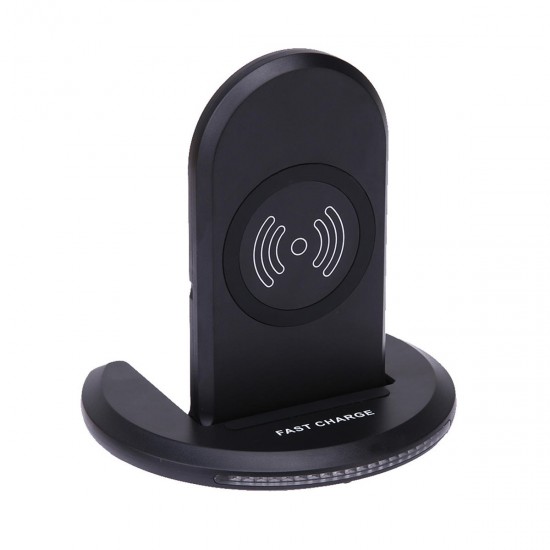 Wireless Dual Coils Fast Charger with Holder for iPhone X 8 Samsung 8