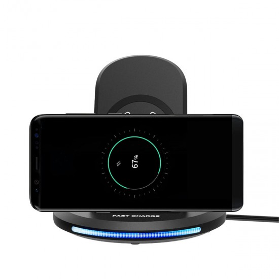 Wireless Dual Coils Fast Charger with Holder for iPhone X 8 Samsung 8 Wireless Dual Coils Fast Charger with Holder for iPhone X 8 Samsung 8