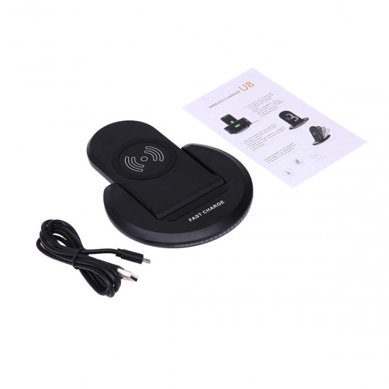 Wireless Dual Coils Fast Charger with Holder for iPhone X 8 Samsung 8 Wireless Dual Coils Fast Charger with Holder for iPhone X 8 Samsung 8