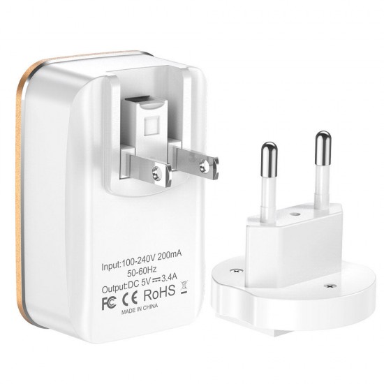 3.4A 3 USB Ports EU US Plug 2 IN 1 Fast Charging Adapter Travel Charger For Xiaomi Mi9 HUAWEI P30 Mate30 3.4A 3 USB Ports EU US Plug 2 IN 1 Fast Charging Adapter Travel Charger For Xiaomi Mi9 HUAWEI P30 Mate30