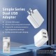 RP-U35 Simple Series Dual USB 2.1A USB Charger for iPhone 12 Pro Max for Samsung Galaxy Note S20 ultra for Mi 10 POCO X3 NFC