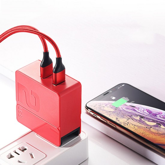 Sugar 30W 18W Dual USB PD3.0 QC4.0 U+U Fast Charging Charger For iPhone 11 X XS Max Xiaomi Mi9 HUAWEI OnePlus 7 S10 S10+