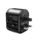 T20 Universal Multi-function Dual USB Socket Travel USB Charger US EU AU UK Plug