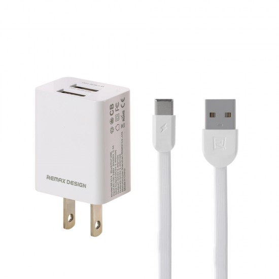 2.4A Dual USB Fast Charging USB Charger Adapter with Type C Micro USB Data Cable For P30 Pro Mate 30 5G Xiaomi 9Pro