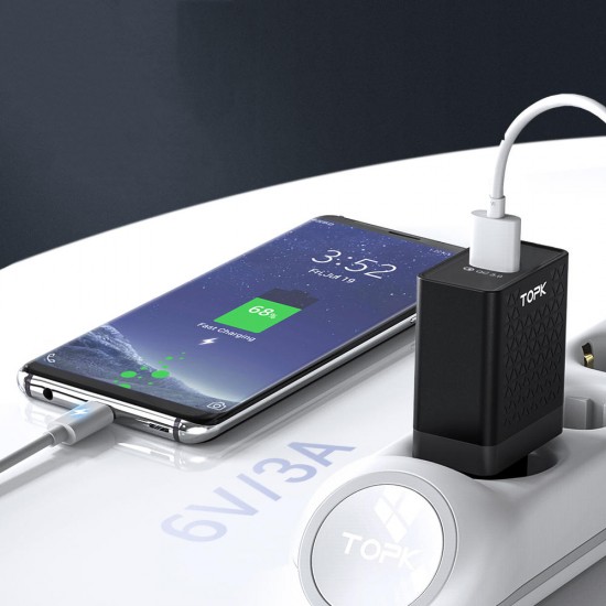 18W QC3.0 Fast Charging USB Charger For iPhone 8 Plus XS 11 Pro Huawei P30 Pro Mate 30 Mi9 9 Pro S10+ Note10 18W QC3.0 Fast Charging USB Charger For iPhone 8 Plus XS 11 Pro Huawei P30 Pro Mate 30 Mi9 9 Pro S10+ Note10