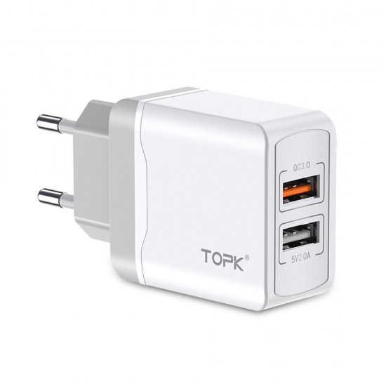 3A QC 3.0 Quick Charging Dual USB Ports EU Charger Adapter For iPhone X XS Oneplus Pocophone HUAWEI P30 MI9 S10 S10+ 3A QC 3.0 Quick Charging Dual USB Ports EU Charger Adapter For iPhone X XS Oneplus Pocophone HUAWEI P30 MI9 S10 S10+
