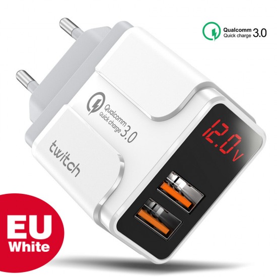 18W Dual Port USB Charger QC3.0 Quick Charge Wall Charger Adapter With EU Plug US Plug UK Plug For iPhone 11 SE 2020 For Huawei 18W Dual Port USB Charger QC3.0 Quick Charge Wall Charger Adapter With EU Plug US Plug UK Plug For iPhone 11 SE 2020 For Huawei