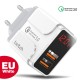 18W Dual Port USB Charger QC3.0 Quick Charge Wall Charger Adapter With EU Plug US Plug UK Plug For iPhone 11 SE 2020 For Huawei 18W Dual Port USB Charger QC3.0 Quick Charge Wall Charger Adapter With EU Plug US Plug UK Plug For iPhone 11 SE 2020 For Huawei