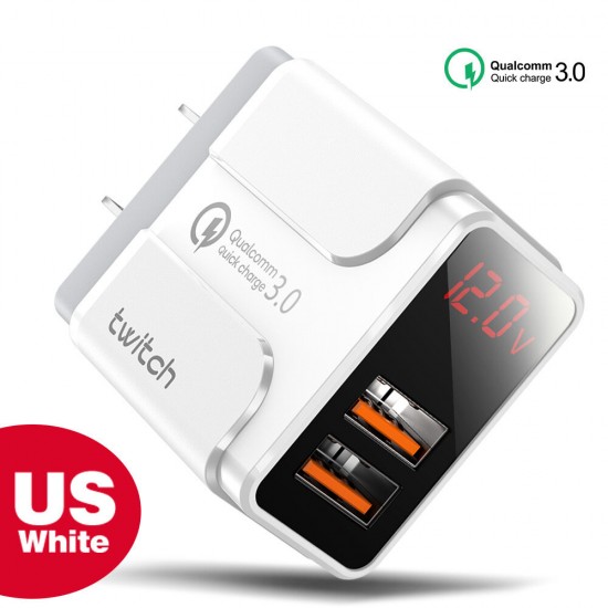 18W Dual Port USB Charger QC3.0 Quick Charge Wall Charger Adapter With EU Plug US Plug UK Plug For iPhone 11 SE 2020 For Huawei 18W Dual Port USB Charger QC3.0 Quick Charge Wall Charger Adapter With EU Plug US Plug UK Plug For iPhone 11 SE 2020 For Huawei