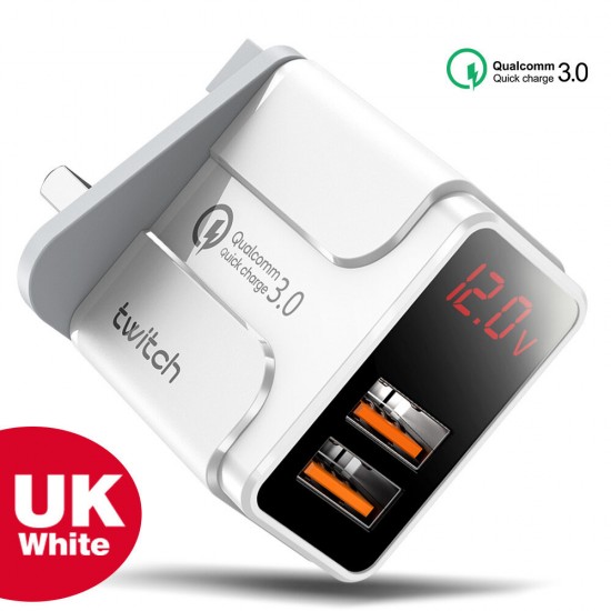 18W Dual Port USB Charger QC3.0 Quick Charge Wall Charger Adapter With EU Plug US Plug UK Plug For iPhone 11 SE 2020 For Huawei 18W Dual Port USB Charger QC3.0 Quick Charge Wall Charger Adapter With EU Plug US Plug UK Plug For iPhone 11 SE 2020 For Huawei